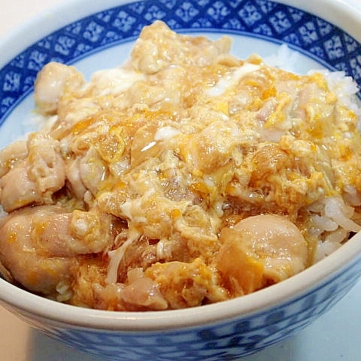 干し椎茸の戻し汁で　親子丼